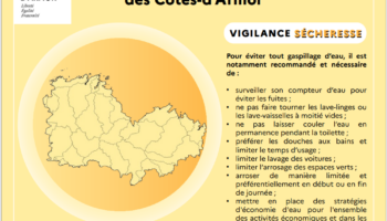 D&eacute;partements des C&ocirc;tes d'Armor et du Finist&egrave;re plac&eacute;s en situation de vigilance s&eacute;cheresse